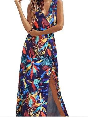 Amazon tropical maxi dress, Small